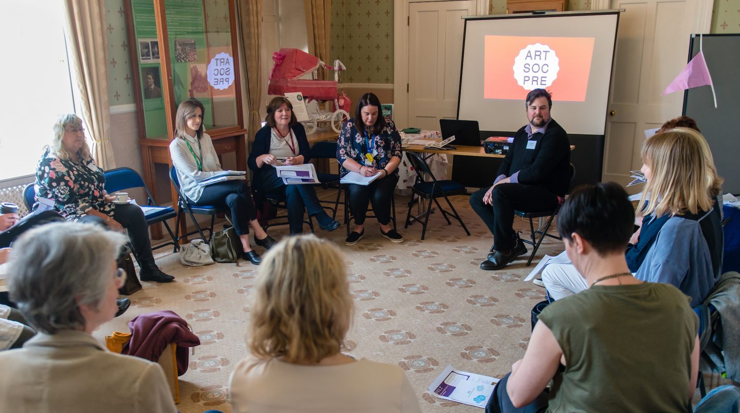 Images from the 2018 RISE Symposium, on Arts and Mental Health.

RISE was delivered in partnership by CABN, Live Borders and the Joint Health Improvement Team (Scottish Borders Council/NHS Borders). This event took place to coincide with the Scottish Mental Health Arts Festival  with events taking place across Scotland from 7  27 May 2018.

Speakers included:

Kevin Harrison  Director (CEO) Artlink Central    Susheila Jamieson, Artist    Haylis Smith  Mental Health Strategy &amp; Commissioning Manager, Scottish Borders Council  Allyson McCollam  Associate Director of Public Health   Siobhan McConnachie  Head of Education, National Galleries of Scotland    Scott Wright, Grant Pringle  Workplus    Sharon Quigley  Artist    Clare de Bolle  Chief Officer, Youth Borders     Soundcycle    Tom Swift  VOMO    Niall Campbell, Catriona Barquist  Borders College    Arabella Harvey  Roundtable Projects, NHS Lothian    Shaureen Lammie  Museums &amp; Galleries, Live Borders     Niamh Allum  Gala Resource Centre    Mairi Murphy  Lapidus (Words for Wellbeing)   David Pitt  Art in Healthcare

Breakout Sessions included:

Young Peoples Emotional Health and Creativity
Art in Health and Social Care Contexts: commissioning artists/artists in residence
Arts &amp; Wellbeing in Communities
Arts for Recovery